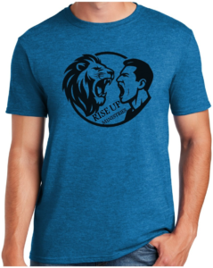 XL - Antique Sapphire T-Shirt with Black RISE UP Logo